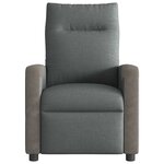 vidaXL Fauteuil inclinable électrique Gris foncé Tissu