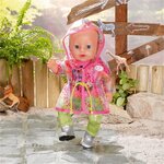 Zapf Creation 828328 - BABY Born Ensemble de pluie Arc-en-ciel luxueux et branché pour poupée de 43 cm