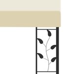 vidaXL Belvédère à montage mural 6x3x2 5 m Crème