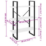 vidaXL Bibliothèque blanc 80x30x105 cm bois d'ingénierie