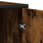 vidaXL Buffet chêne fumé 134x35x76 cm bois d'ingénierie