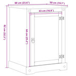 vidaXL Meuble HiFi Corona 60x50x82 cm bois de pin massif
