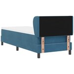 vidaXL Lit à ressorts avec matelas Bleu foncé 80 x 200 cm Velours