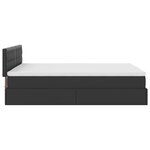 vidaXL Lit ottoman avec matelas & LED Noir 140x190cm similicuir