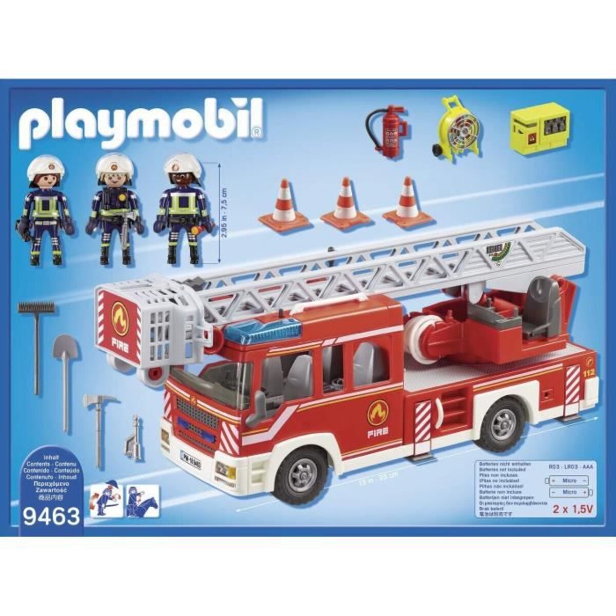 Playmobil 9463 - city action - camion de pompiers avec échelle pivotante -  La Poste