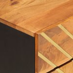 vidaXL Table de chevet marron et noir 50x33x60 cm bois manguier solide