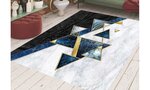 Tapis de salon SYMETRIE 80 x 150 cm - Bleu