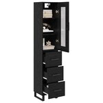 vidaXL Haut Armoire Chêne noir 69 5 x 34 x 180 cm Bois d'ingénierie