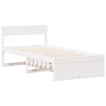 vidaXL Cadre de lit sans matelas blanc 75x190 cm bois de pin massif