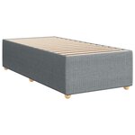 vidaXL Sommier à lattes de lit avec matelas Gris clair 90x200 cm Tissu