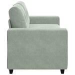 vidaXL Canapé causeuse gris clair 180x77x82 cm velours