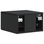 vidaXL Cabinet de chevet mural avec tiroir Noir 33 x 34 5 x 20 cm