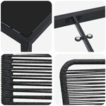 vidaXL Ensemble de salle à manger pour jardin 7 Pièces Noir