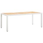 vidaXL Ensemble à manger d'extérieur 9 Pièces Résine tressée Blanc