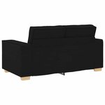 vidaXL Ensemble de Canapés 3 Pièces Noir 220 x 78 x 84 cm tissu