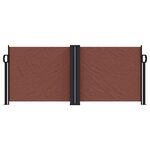 vidaXL Auvent latéral rétractable marron 100x600 cm
