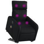 vidaXL Fauteuil inclinable de massage électrique noir similicuir