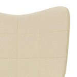 vidaXL Chaise de relaxation Crème Tissu