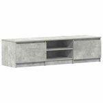 vidaXL Meuble TV Gris béton 140x40x35 5 cm Bois d'ingénierie