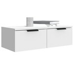 vidaXL Armoires murales 2 Pièces blanc 68x30x20 cm Bois d'ingénierie