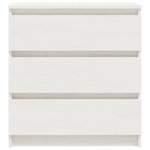 Vidaxl tables de chevet 2 pièces blanc 60x36x64 cm bois de pin massif
