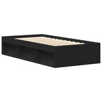 vidaXL Cadre de lit sans matelas noir 90x200 cm