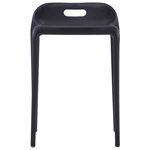vidaXL Tabourets empilables lot de 4 noir plastique