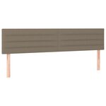 vidaXL Sommier à lattes de lit et matelas et LED Taupe 200x200cm Tissu