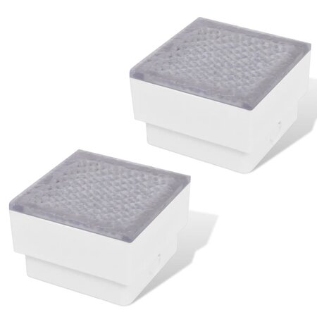 vidaXL Lampes enterrées à LED 2 Pièces 100x100x68 mm