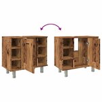 vidaXL Armoire de salle de bain vieux bois 60x32x53 5 cm