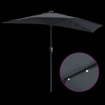 vidaXL Parasol de jardin Anthracite 294 x 150 x 224 cm tissu