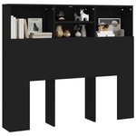 vidaXL Armoire de tête de lit Noir 120x19x103 5 cm