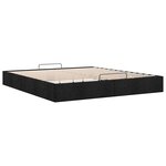 VidaXL Cadre de lit ottoman sans matelas noir 200x200 cm tissu