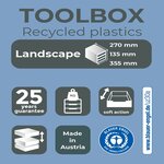 Exacompta Set de tiroirs de bureau Toolbox 4 tiroirs Noir brillant