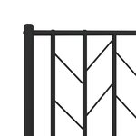 vidaXL Cadre de lit métal sans matelas avec tête de lit noir 150x200cm