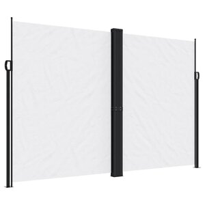 vidaXL Auvent latéral rétractable blanc 220x1200 cm