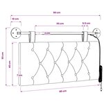 vidaXL Tête de lit suspendue Crème Velours