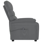 vidaXL Fauteuil inclinable électrique Gris Similicuir