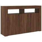 vidaXL Buffet Chêne brun 116 x 30 x 75 cm Bois d'ingénierie