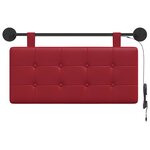 vidaXL Tête de lit suspendue Avec lumière LED Bordeaux Simili cuir
