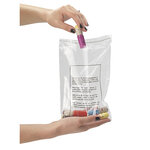 Sachet plastique liassé transparent avec message sécurité enfants à fermeture adhésive 20x30 cm (lot de 1000)
