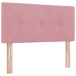 Tête de lit LED vidaXL capitonnée rose 80 cm en velours