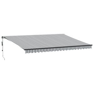 vidaXL Auvent rétractable automatique anthracite et blanc 500x350 cm