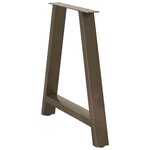 vidaXL Pieds de table à manger en forme de A  2 pièces  70 x (72-73) cm  acier
