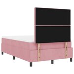 vidaXL Lit à ressorts avec matelas Rose 120 x 190 cm Velours