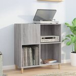 vidaXL Armoire à disques sonoma gris 84 5x38x89 cm bois d'ingénierie