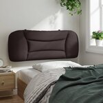 vidaXL Coussin de tête de lit Hvar marron foncé 100 cm tissu