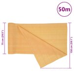 vidaXL Filet brise-vue sable 1 5x50 m PEHD 75 g/m²