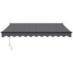 vidaXL Auvent rétractable anthracite 3x2 5 m tissu et aluminium