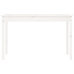 vidaXL Table de jardin blanc 121x82 5x76 cm bois massif de pin